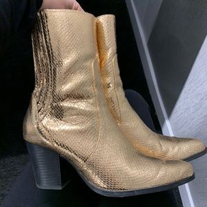 Zara Gold Booties